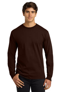 Gildan - Ultra Cotton 100% US Cotton Long Sleeve T-Shirt - Dark Chocolate