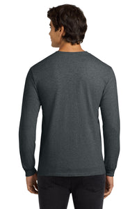 Gildan - Ultra Cotton 100% US Cotton Long Sleeve T-Shirt - Dark Heather Back