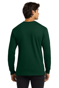 Gildan - Ultra Cotton 100% US Cotton Long Sleeve T-Shirt - Forest Green Back