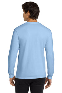 Gildan - Ultra Cotton 100% US Cotton Long Sleeve T-Shirt - Light Blue Back