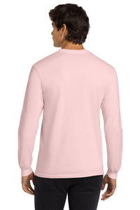 Gildan - Ultra Cotton 100% US Cotton Long Sleeve T-Shirt - Light Pink Back