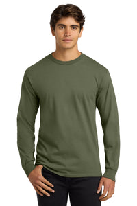 Gildan - Ultra Cotton 100% US Cotton Long Sleeve T-Shirt - Military Green