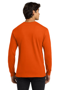 Gildan - Ultra Cotton 100% US Cotton Long Sleeve T-Shirt - Orange Back