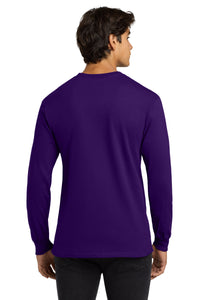 Gildan - Ultra Cotton 100% US Cotton Long Sleeve T-Shirt - Purple Back