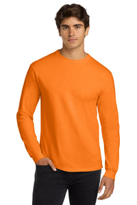 Gildan - Ultra Cotton 100% US Cotton Long Sleeve T-Shirt - S. Orange