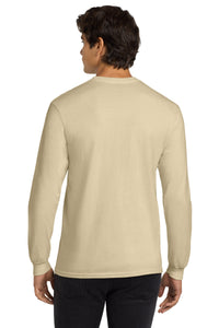Gildan - Ultra Cotton 100% US Cotton Long Sleeve T-Shirt - Sand Back