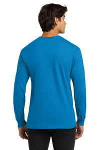Gildan - Ultra Cotton 100% US Cotton Long Sleeve T-Shirt - Sapphire Back