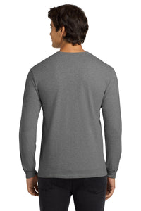 Gildan - Ultra Cotton 100% US Cotton Long Sleeve T-Shirt - Sport Grey Back