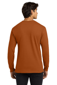 Gildan - Ultra Cotton 100% US Cotton Long Sleeve T-Shirt - Texas Orange Back