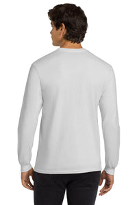 Gildan - Ultra Cotton 100% US Cotton Long Sleeve T-Shirt - White Back