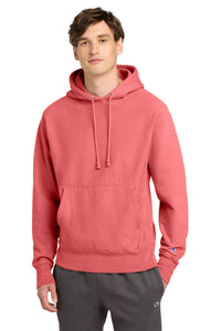 Champion  Reverse Weave  Garment-Dyed Hooded Sweatshirt - Coral Craze
