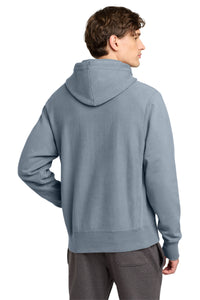 Champion  Reverse Weave  Garment-Dyed Hooded Sweatshirt - Saltwater Back
