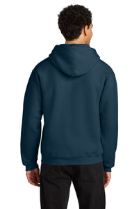 Jerzees Rugged Unisex Hooded Sweatshirt H12M - Washed Navy Back