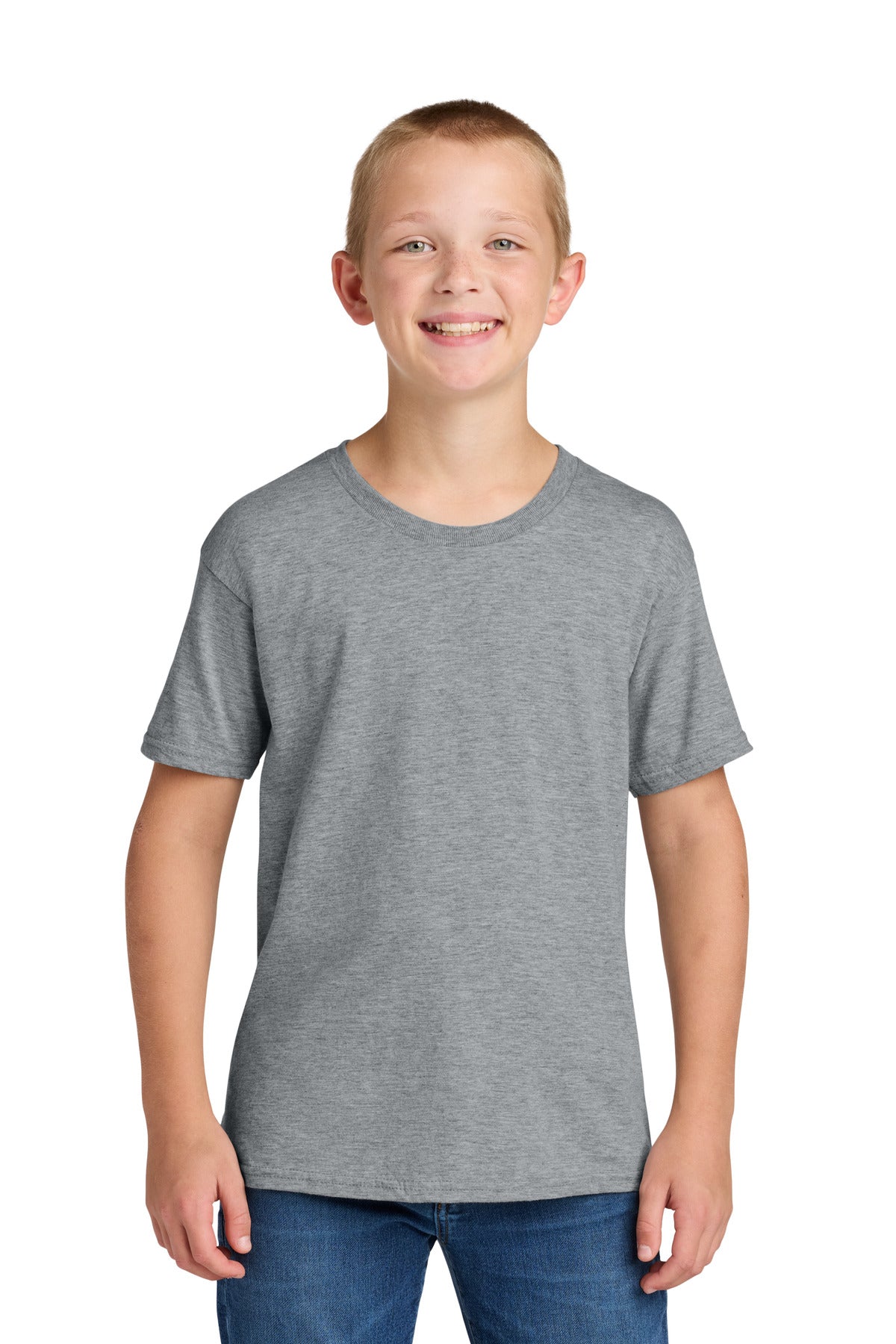 Jerzees Ultimate Youth Ring Spun T-Shirt IC46B - Athletic Heather
