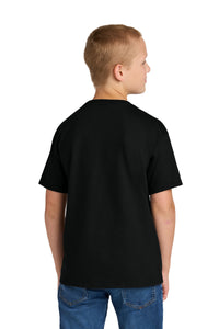 Jerzees Ultimate Youth Ring Spun T-Shirt IC46B - Black Ink Back