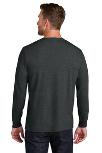 Jerzees Ultimate Unisex Ring Spun Long Sleeve T-Shirt IC46L - Black Ink Heather Back