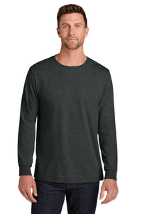Jerzees Ultimate Unisex Ring Spun Long Sleeve T-Shirt IC46L - Black Ink Heather