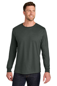 Jerzees Ultimate Unisex Ring Spun Long Sleeve T-Shirt IC46L - Charcoal Grey