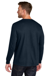 Jerzees Ultimate Unisex Ring Spun Long Sleeve T-Shirt IC46L - J. Navy Back