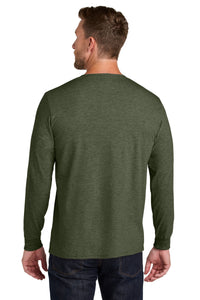 Jerzees Ultimate Unisex Ring Spun Long Sleeve T-Shirt IC46L - Military Green Heather Back
