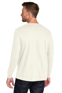Jerzees Ultimate Unisex Ring Spun Long Sleeve T-Shirt IC46L - Sweet Cream Heather Back