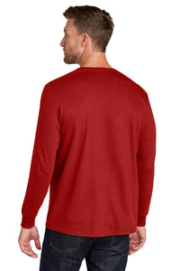 Jerzees Ultimate Unisex Ring Spun Long Sleeve T-Shirt IC46L - True Red Back