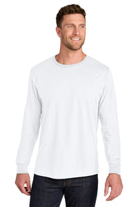 Jerzees Ultimate Unisex Ring Spun Long Sleeve T-Shirt IC46L - White