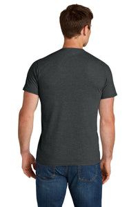 Jerzees Ultimate Unisex Ring Spun T-Shirt IC46M - Black Ink Heather Back