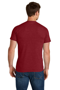 Jerzees Ultimate Unisex Ring Spun T-Shirt IC46M - Peppered Red Heather Back