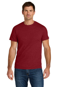 Jerzees Ultimate Unisex Ring Spun T-Shirt IC46M - Peppered Red Heather