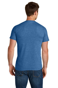 Jerzees Ultimate Unisex Ring Spun T-Shirt IC46M - Retro Heather Royal Back