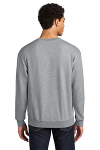 Jerzees Ultimate Unisex CVC Ring Spun Crewneck Sweatshirt IC48M - Athletic Heather Back