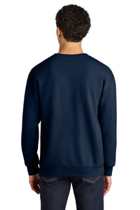 Jerzees Ultimate Unisex CVC Ring Spun Crewneck Sweatshirt IC48M - J. Navy Back