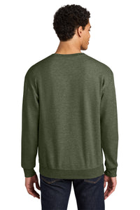 Jerzees Ultimate Unisex CVC Ring Spun Crewneck Sweatshirt IC48M - Military Green Heather Back