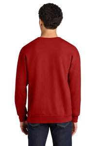 Jerzees Ultimate Unisex CVC Ring Spun Crewneck Sweatshirt IC48M - True Red Back
