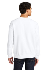 Jerzees Ultimate Unisex CVC Ring Spun Crewneck Sweatshirt IC48M - White Back