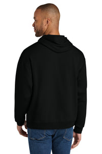 Jerzees Ultimate Unisex CVC Ring Spun Hooded Sweatshirt IC49M - Black Ink Back