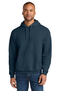 Jerzees Ultimate Unisex CVC Ring Spun Hooded Sweatshirt IC49M - Indigo Heather