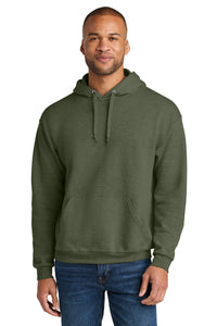 Jerzees Ultimate Unisex CVC Ring Spun Hooded Sweatshirt IC49M - Military Green Heather