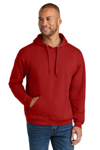 Jerzees Ultimate Unisex CVC Ring Spun Hooded Sweatshirt IC49M - True Red