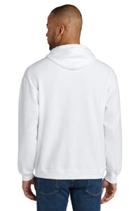 Jerzees Ultimate Unisex CVC Ring Spun Hooded Sweatshirt IC49M - White Back