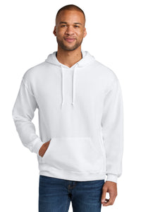 Jerzees Ultimate Unisex CVC Ring Spun Hooded Sweatshirt IC49M - White