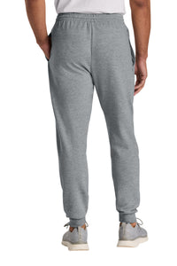 Jerzees Ultimate Unisex CVC Ring Spun Pocket Jogger IC50M - Athletic Heather Back