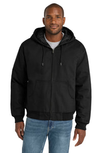 CornerStone - Duck Cloth Hooded Work Jacket - Black