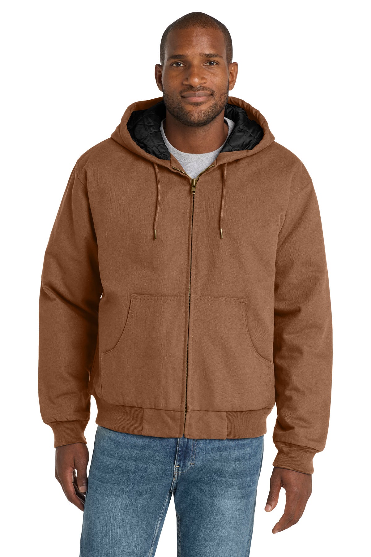 CornerStone - Duck Cloth Hooded Work Jacket - Duck Brown