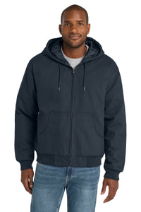 CornerStone - Duck Cloth Hooded Work Jacket - Navy