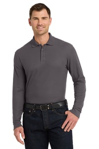 Port Authority Long Sleeve Core Classic Pique Polo - Graphite
