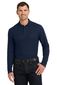 Port Authority Long Sleeve Core Classic Pique Polo - River Blue Navy