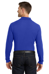 Port Authority Long Sleeve Core Classic Pique Polo - True Royal Back