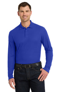 Port Authority Long Sleeve Core Classic Pique Polo - True Royal
